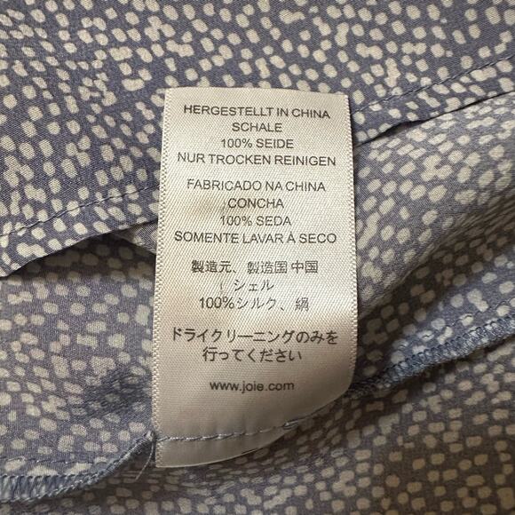 Joie light blue & white dot print silk tank top size XS - Picture 8 of 11